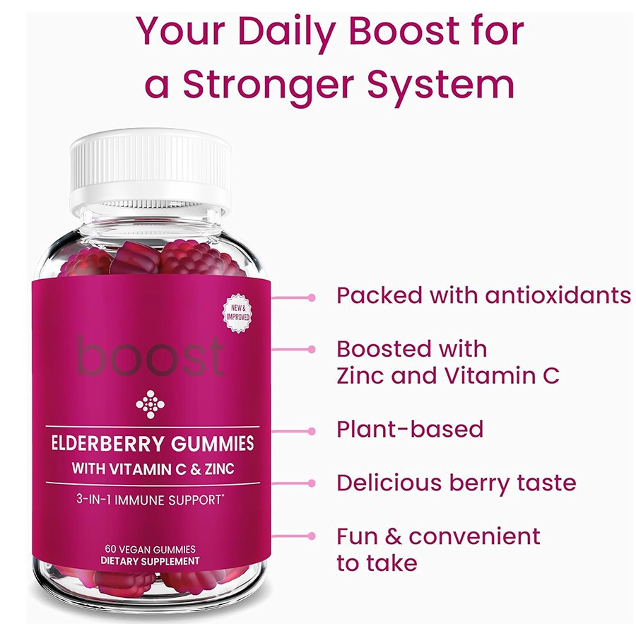 Boost 3 in 1 Elderberry Gummies: Daily Immune Support For A Vibrant, Healthy Family high quality